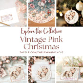 Pink Vintag Flora Weihnachten Geschenkpapier