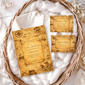 Vintage Pirate Treasure Map Baby Shower Serviette