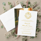Vintag Regency Monogram Wappen Wedding Program Fächer (Personalisieren Sie die Kollektion dieses unabhängigen Creators. Test)