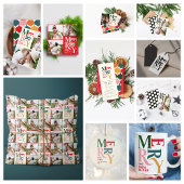 Frohe und helle schwarze und goldene Weihnachtszei Mittlere Geschenktüte