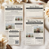 Vintager Abschluss des Fotos Newspaper Poster