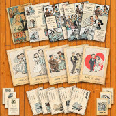 Vintag Retro Romantische Nostalgie 50er Comic Hoch Einladung