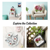 Vintage Cabbage Rose Elegance Papierplatte Pappteller