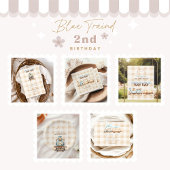 Vintager Zug 2. Geburtstag Dankeskarte