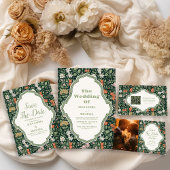 Vintage Wedding Einladung William Morris