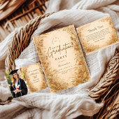 Vintage Wildflower Graduation Party Einladung