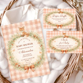 Vintage Woodland Fox Diapper Raffle Begleitkarte