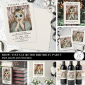 Benutzerdefiniertes Retro-Foto zum Geburtstag Serviette