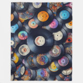 Collection Vinyl Record Pattern 80s Retro Spectrum Fleecedecke (Vorderseite)