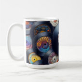 Collection Vinyl Record Pattern 80s Retro Spectrum Kaffeetasse (Links)