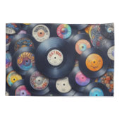 Collection Vinyl Record Pattern 80s Retro Spectrum Kissenbezug (Rückseite)