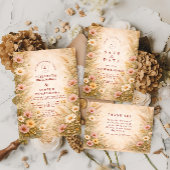 Warme herbstliche Blumenhochzeit Save The Date