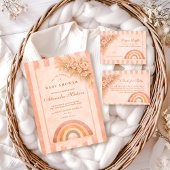 Warm Desert Boho Rainbow Diapper Raffle Begleitkarte