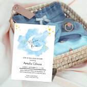 Wasserfarbe waschen über die Mond Babydusche Serviette