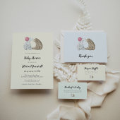 Niedliche Aquarell-Dusche Einladung