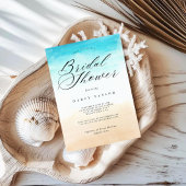 Elegant Tropical Coastal Bridal Shower Serviette