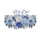 Blaue Blumen - Hochzeit- Serviette