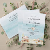 Beach Ocean Watercolor Seashells Gastgeschenk Hoch Schlüsselanhänger (Personalisieren Sie die Kollektion dieses unabhängigen Creators. Test)