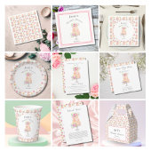 Brautparty in Aquarellfarbe Lagen Rose Einfach Kuc Pappteller