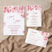 Watercolor Cherry Blossom Pink White Wedding Geschenkschachtel (Personalisiere diese Kollektion eines unabhängigen Creators.)