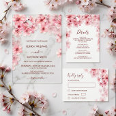  Watercolor Cherry Blossom Bridal Shower Schaumweinetikett