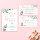 Blush Pink Niedlich Elephant Balloon Babydusche Pappteller