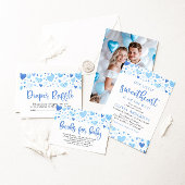 Blue Valentine Over oder Under Baby Dusche Game Einladung