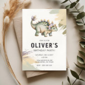 Personalized Dinosaur Kids Birthday Party Serviette