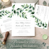 Watercolor Eucalyptus Wedding | White Gästebuch