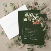 Blumenarrangements für Wasserfarben Grüne Hochzeit Save The Date (Personalisieren Sie die Kollektion dieses unabhängigen Creators. Test)