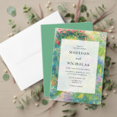Whimsical Watercolor Garden Themed Wedding Einladung (Personalisieren Sie die Kollektion dieses unabhängigen Creators. Test)