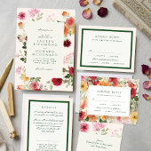 romantische florale Hochzeits-Rücksendeadresse