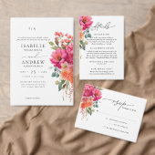 Aquarell-Blumen-RSVP-Antwort Ankündigungspostkarte (Personalisiere diese Kollektion eines unabhängigen Creators.)