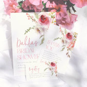 Aquarell Blumen Elegante Brautparty Rechteckiger Pappuntersetzer