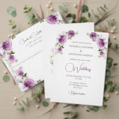 Fuchsienrosen- und Pfingstrosen-Hochzeitsprogramm Programm (Personalisieren Sie die Kollektion dieses unabhängigen Creators. Test)