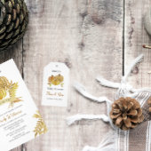 Fall Glitzer Gold Pumpkin Label