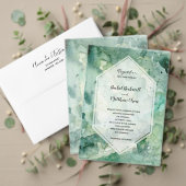 Moderne Abstrakte Hochzeitsfeiern mit grünem Wasse (Personalisieren Sie die Kollektion dieses unabhängigen Creators. Test)