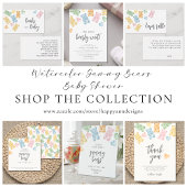 Watercolor Gummy Bears Baby Shower Serviette