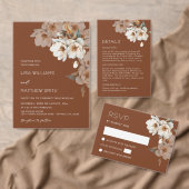 Künstlerische neutrale Blumen Terrakotta Hochzeit Programm (Personalisiere diese Kollektion eines unabhängigen Creators.)