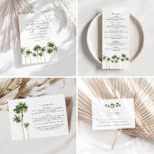 Beach Wedding Save the Date Wasserfarbenpalme Tree Einladung
