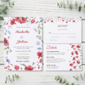 Rustic Meadow Mohn & Lavendel Rücksendeadresse (Personalisiere diese Kollektion eines unabhängigen Creators.)