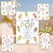 Aquarell Popsicle Bereit zum Pop Kinderdusche Pappteller