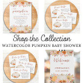 Floral Pumpkin Diaper Raffle Begleitkarte