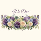 Wasserfarbe Lila Blume Bouquet-Wedding- Wasserflaschenetikett