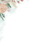 Handgemalte Wasserfarben-Rose Save the Date Karte