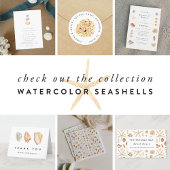 Wasserfarben-Muscheln Danke für die Grußkarte Karte