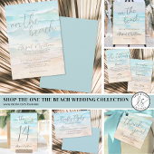 WasserfarbenSummer auf der Hochzeit am Strand Einladung