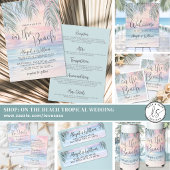 Sommerliche Strandhochzeit Willkommensschild Poster