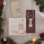 Vintager Schneemann Weihnachten im Wasser Postkarte