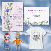 Aquarellfarben Wildblume Frühjahrspinte Kinderdusc Einladung